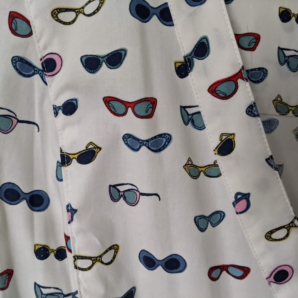 Boden Retro Sunglass Print Lara Wrap Dress Size US10P UK14P Used - Picture 5 of 9